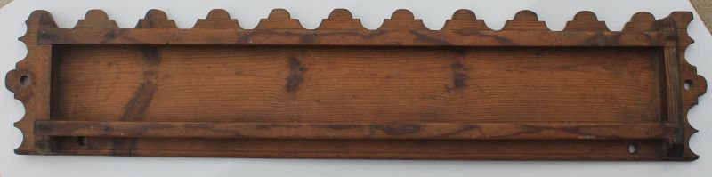 mid 19thC pine game rack - 41" long x 8 1/2" tall: mid 19thC pine game rack - 41" long x 8 1/2" tall