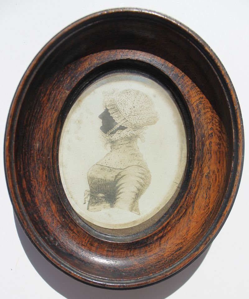 ca 1810 English 2 3/8" x 2" miniature portrait on ivory: ca 1810 English 2 3/8" x 2" miniature portrait on ivory of a military man in crimson coat set in orig 4 1/4" x 3 3/4" papier mache frame