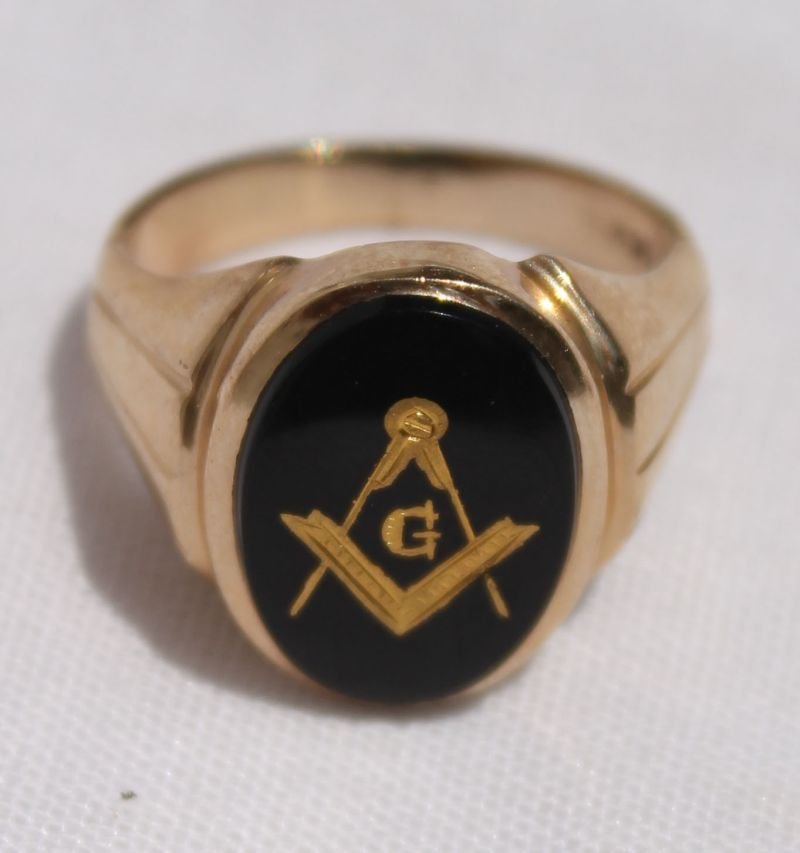 14K Onyx Masonic ring: 14K Onyx Masonic ring