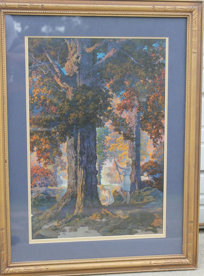 Fine Maxfield Parrish print "Golden Hours" ca 1929 - 20: Fine Maxfield Parrish print "Golden Hours" ca 1929 - 20 3/4" x 13 3/4" (sight size)