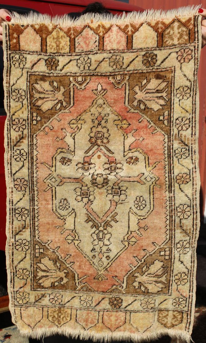 20"x32" antique Turkish Oriental mat: 20"x32" antique Turkish Oriental mat