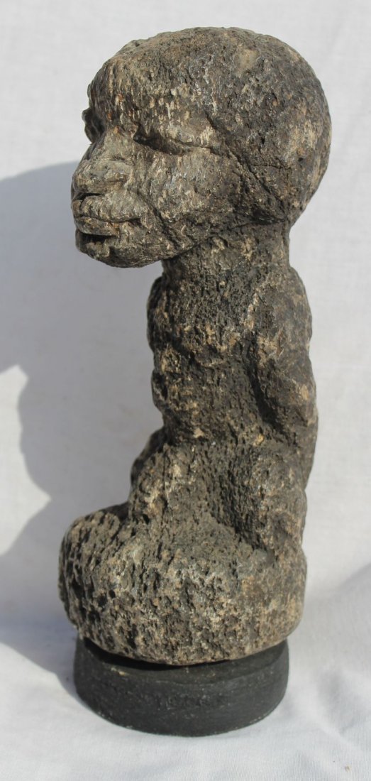 antique carved stone African figure - 8" tall: antique carved stone African figure - 8" tall