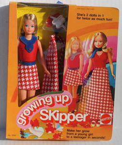 Vintage 1970s Growing Up Skipper Doll