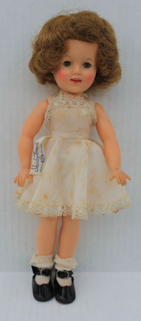 ca 1957 Ideal Shirley Temple vinyl doll in orig tagged: ca 1957 Ideal Shirley Temple vinyl doll in orig tagged underwear - 12" tall