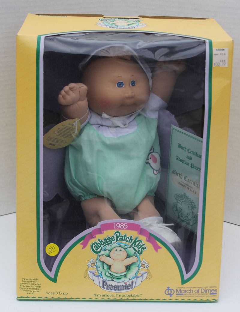 1985 orig boxed Cabbage Patch Kid named "Simon Walley": 1985 orig boxed Cabbage Patch Kid named "Simon Walley"
