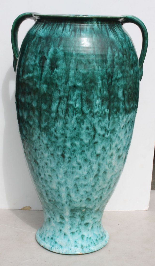Excellent JB Cole North Carolina pottery porch/floor: Excellent JB Cole North Carolina pottery porch/floor vase - 24 1/4" tall