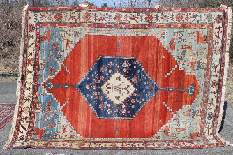 7'10"x10'1" semi-antique Serapi or Turkish Sultan: 7'10"x10'1" semi-antique Serapi or Turkish Sultan Oriental room size rug