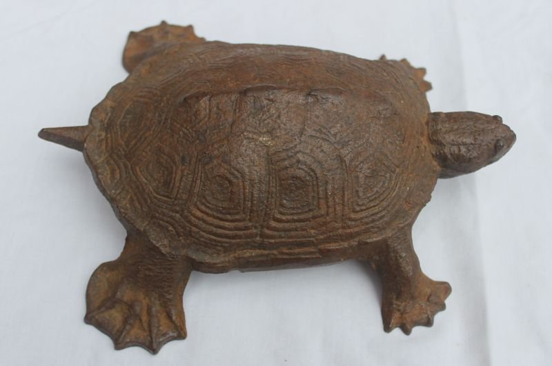 antique cast iron turtle doorstop - 9" long: antique cast iron turtle doorstop - 9" long
