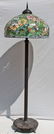 Beautiful Tiffany style floor lamp w 26" leaded glass