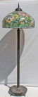 Beautiful Tiffany style floor lamp w 26" leaded glass - 4
