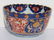 20thC large Imari punch bowl w scalloped rim - 15 1/2"