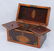 Beautiful antique tea caddy with dual divided interior, - 5