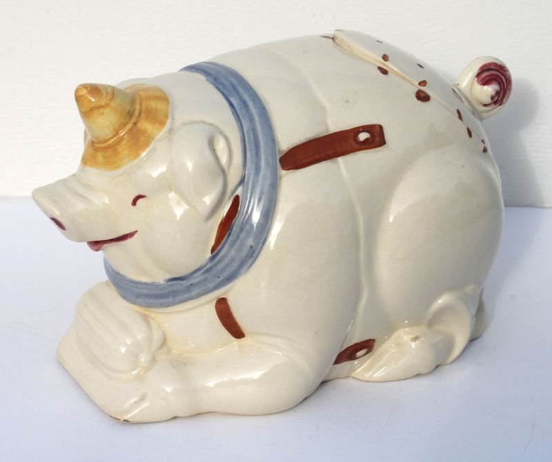 extremely rare pig cookie jar by Purington Pottery ca 1: extremely rare pig cookie jar by Purington Pottery ca 1950's (listed in the Purington book)
