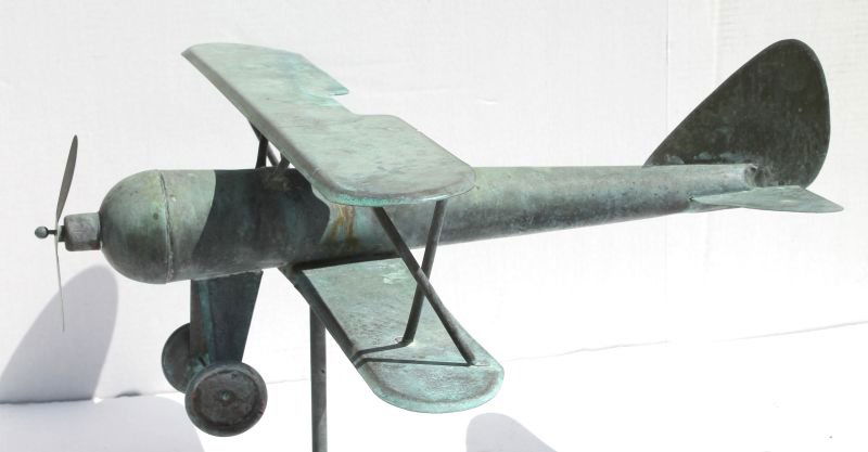 rare form American ca 1920's copper bi-plane (1 of 3)