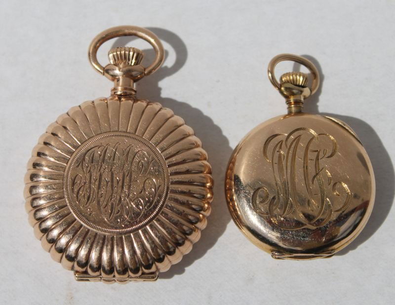 lot of 2 14k gold ladies pendant watches (1 of 7)