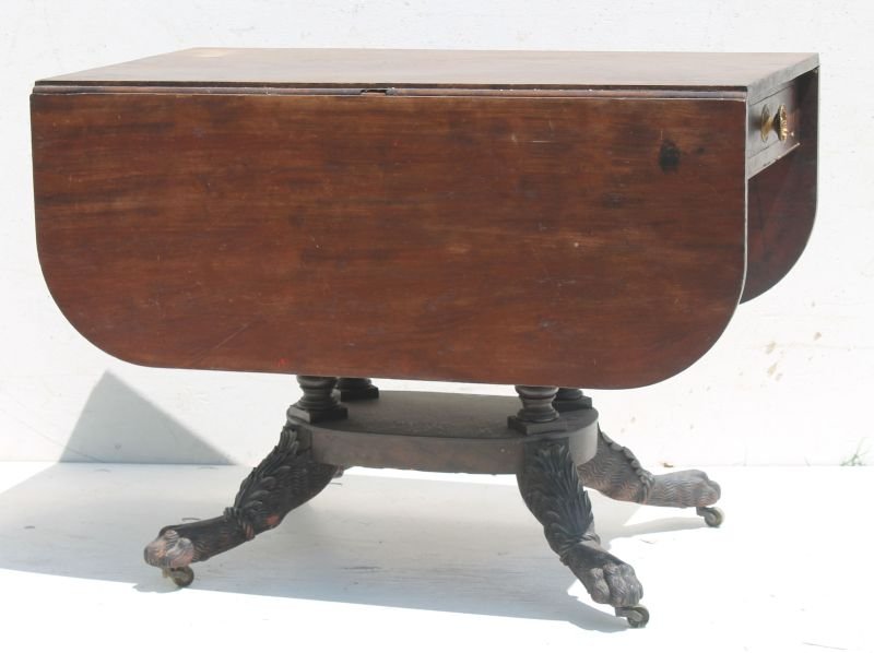 Fine period Duncan Phyfe ca 1825 NYC 4 column dropleaf (1 of 6)