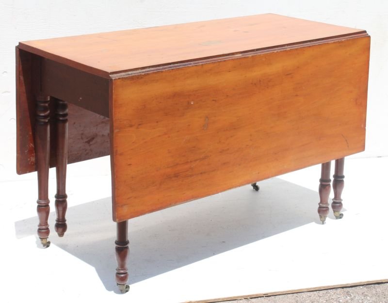 Fine Sheraton period ca 1810-1825 CT cherry 6 legged (1 of 2)