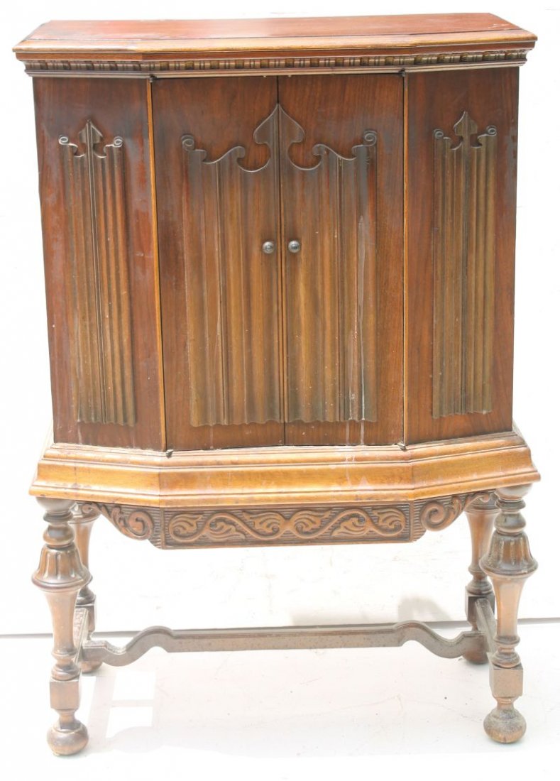 Edison Number 18 floor Model Radio- 48 1/2" tall x 32" (1 of 9)