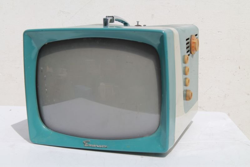 Emerson Pressed Steel Television- 13" tall x 15 1/2": Emerson Pressed Steel Television- 13" tall x 15 1/2" wide x 18 1/2" deep