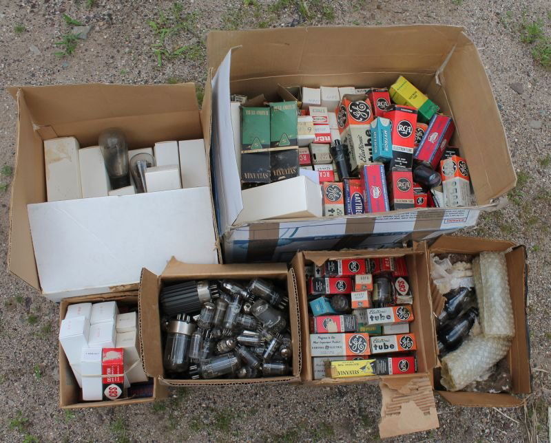 lot of 7 boxes of assorted tubes for radios and (1 of 5)