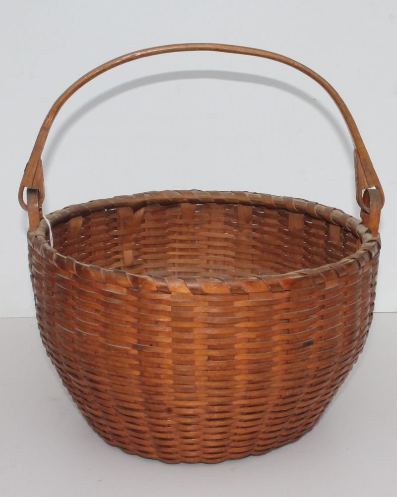 fine antique swing handled splint backet - Shaker (1 of 2)