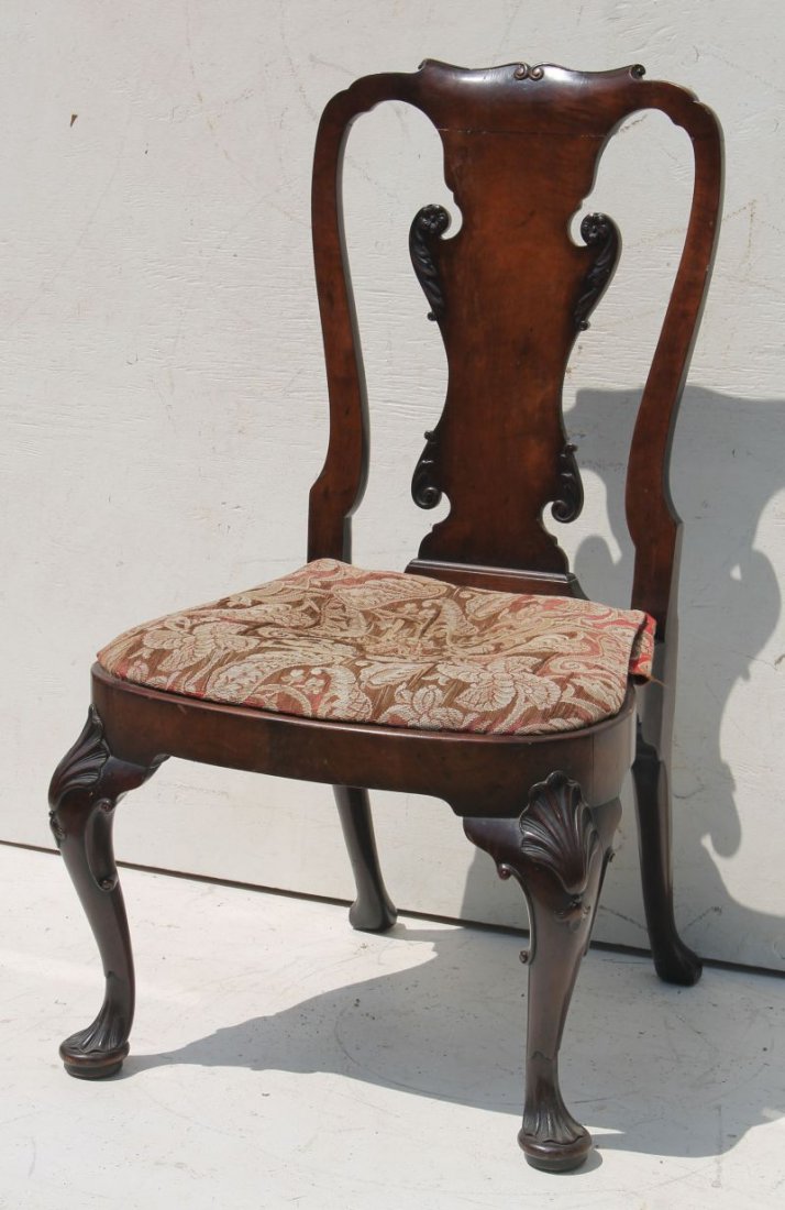 wonderful antique George III mahog shell carved (1 of 9)