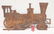 wonderful lg ca 1900 American sheet iron locomotive - 2