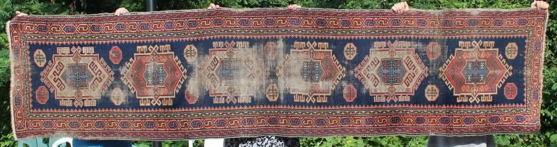 2'7"x11' antique Caucasian Oriental runner (1 of 1)