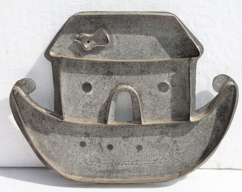 exceptional & rare late 19thC tinned sheet iron large (1 of 2)