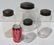 set of 4 19thC blown glass apothecary jars w tin lids & - 2
