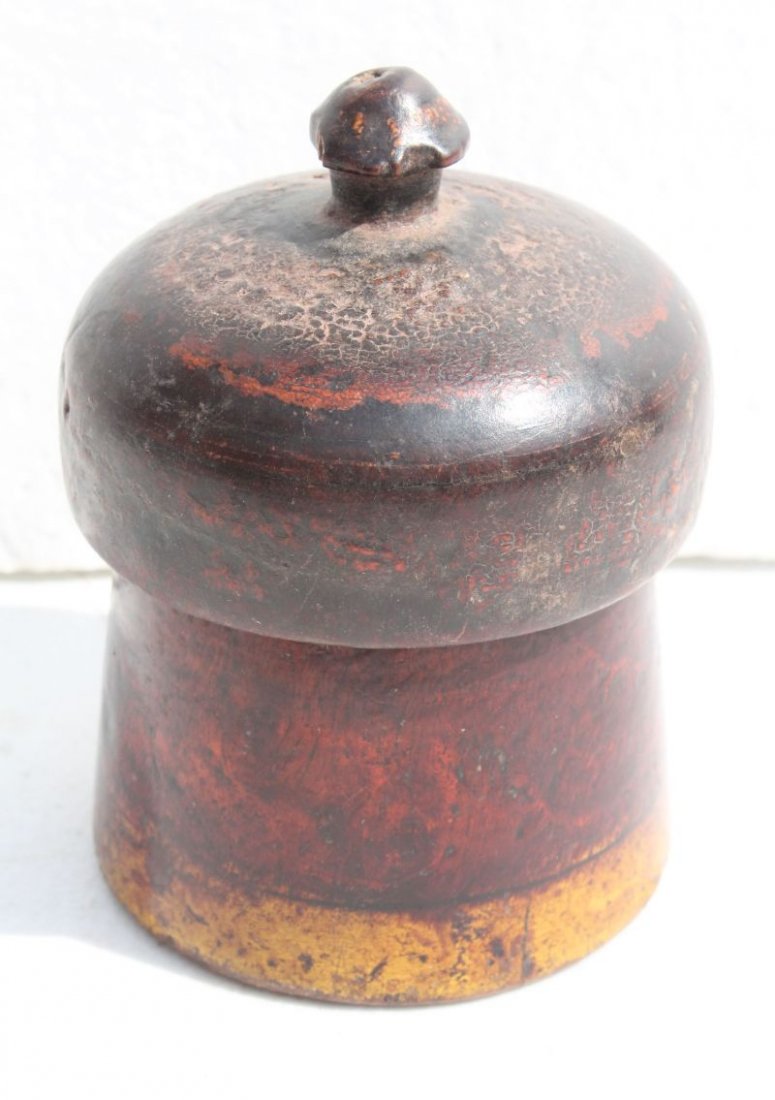 rare early 19thC burled maple or ash mushroom form (1 of 3)