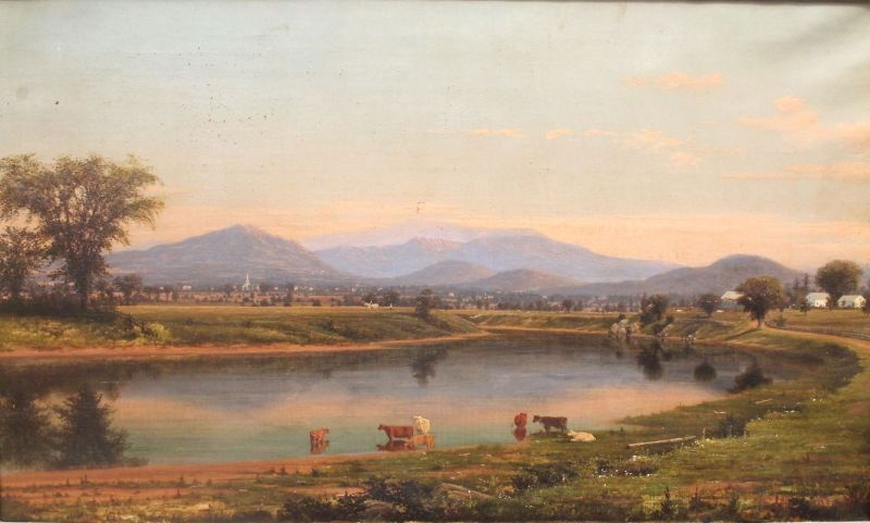 Important George Fisher Daniels (1821-1879) 24"x40" o/c (1 of 8)