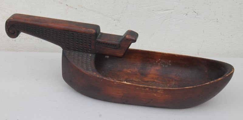 attrib NW Native American early 20thC carved scoop - 15 (1 of 3)