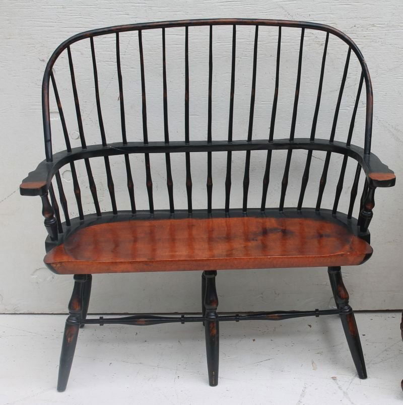 Sack back Windsor style doll's bench - 24 1/2" long x (1 of 2)