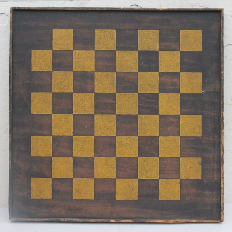 ca 1880 PA walnut black & chrome yellow painted (1 of 2)