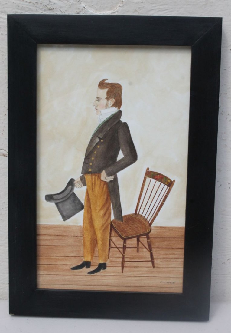 Evelyn S. Dubiel (born 1922) 8 3/4" x 5 1/4" w/c title (1 of 4)