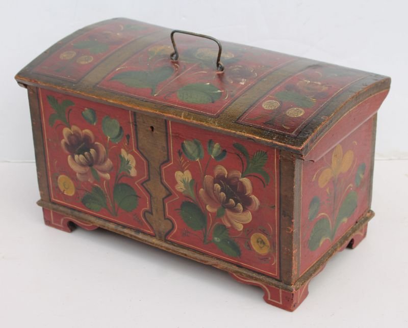 Wonderful PA Dutch orig vibrant multi-panel painted (1 of 7)