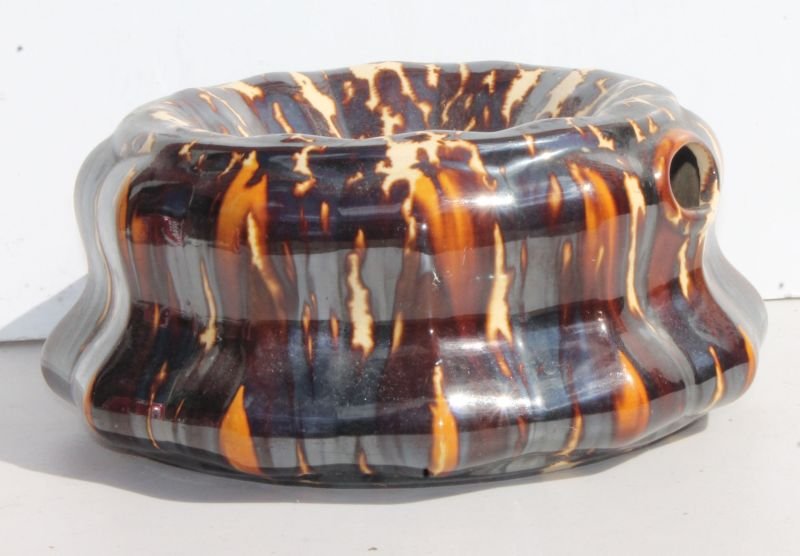 antique Bennington spitoon - 9" diam - Magdefrau estate (1 of 3)