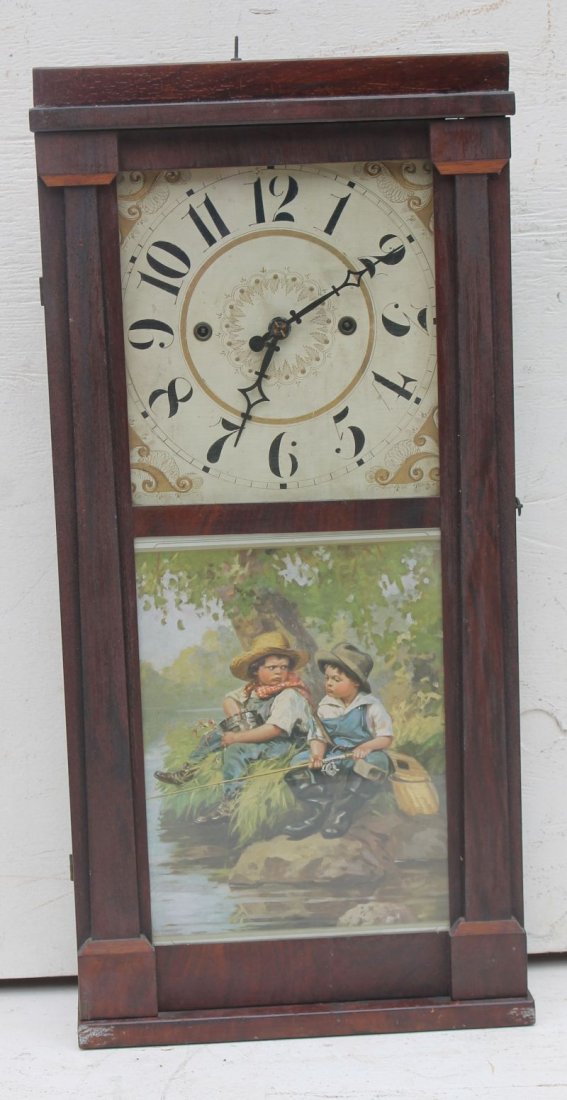 lot of 2 19thC mantle clocks incl a 31" tall Charles (1 of 6)