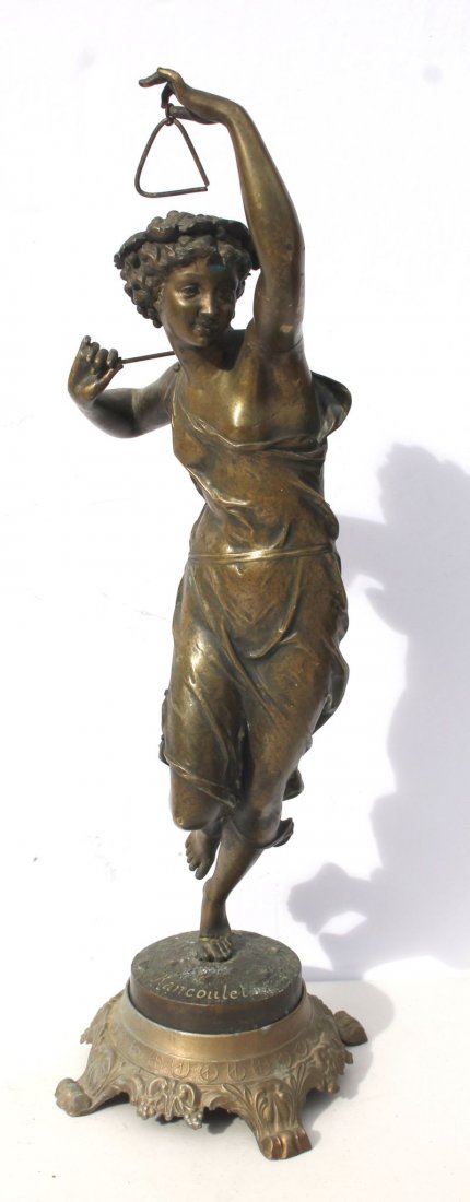 Ernest Rancoulet (1870-1915) Art Nouveau bronze female (1 of 4)