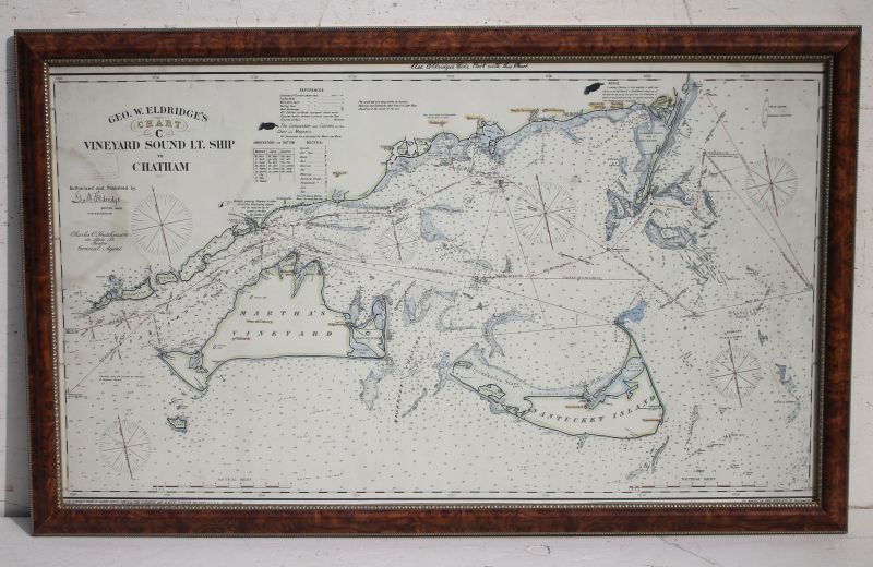 Very large antique hand colored cart/map (1 of 6)