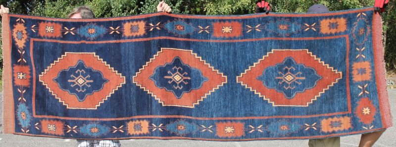 3'1"x9'10" semi-antique Afghan Tribal Oriental area rug (1 of 1)