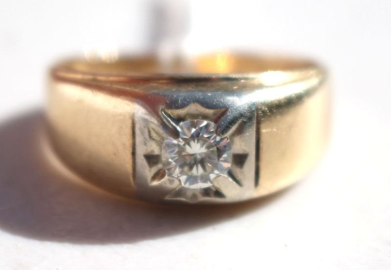 14k man's .45ct diamond ring - weighs approx 4.5 grams (1 of 1)
