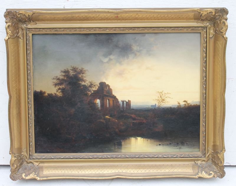 Outstanding German Dusseldorf School ca 1840's 16 3/4" (1 of 3)