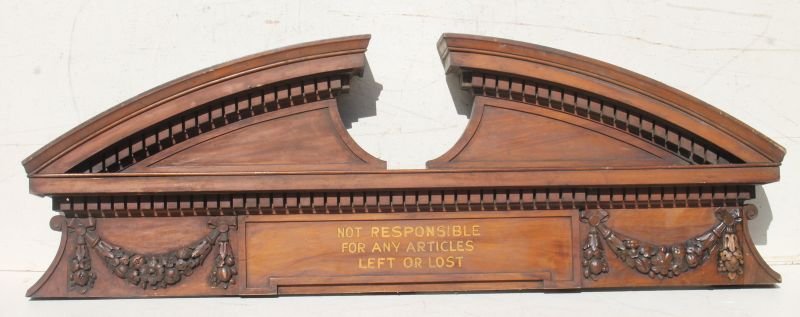 Fine & large 19thC architectural walnut arch pediment - (1 of 3)