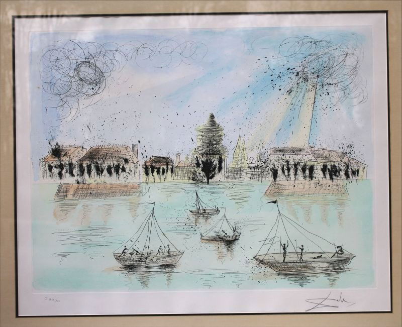 Fine sgnd Salvador Dali hand colored ltd ed. etching (1 of 6)