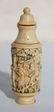 Japanese carved snuff bottle w temple scene dec - 3"