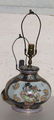 20thC Asian Porcelain lamp w figural scenic panels &