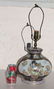20thC Asian Porcelain lamp w figural scenic panels & - 2