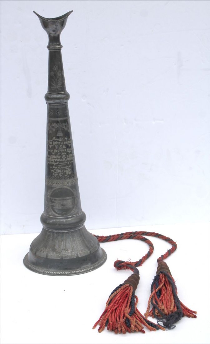 Dated August 8, 1907 presentation silver plate fire (1 of 5)